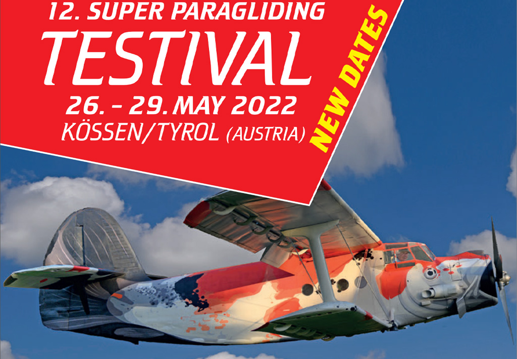 12. Super Paragliding Testival vom 26. - 29. Mai 2022 in Kössen, AT